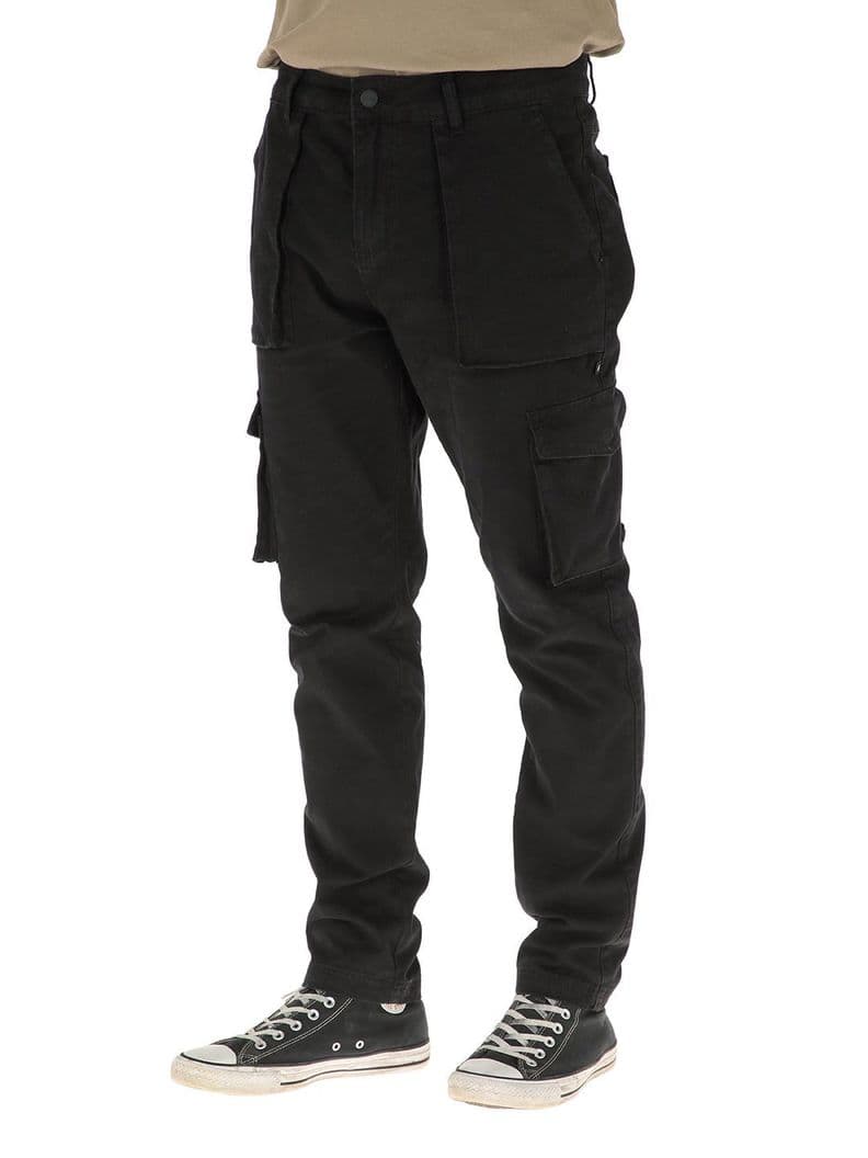 Pantalon Cargo Mujo Hombre Buffalo Negro 40