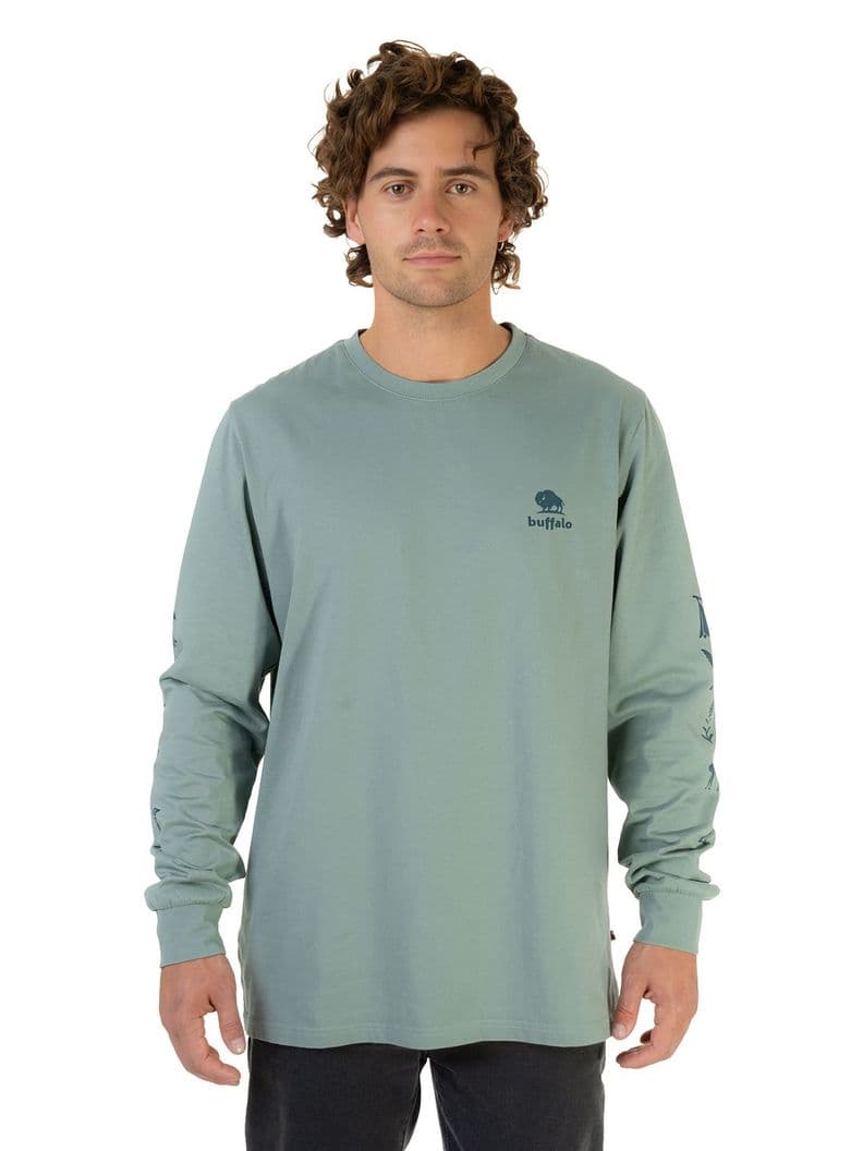 Polera Manga Larga Tierra Sur Hombre Buffalo Verde XL