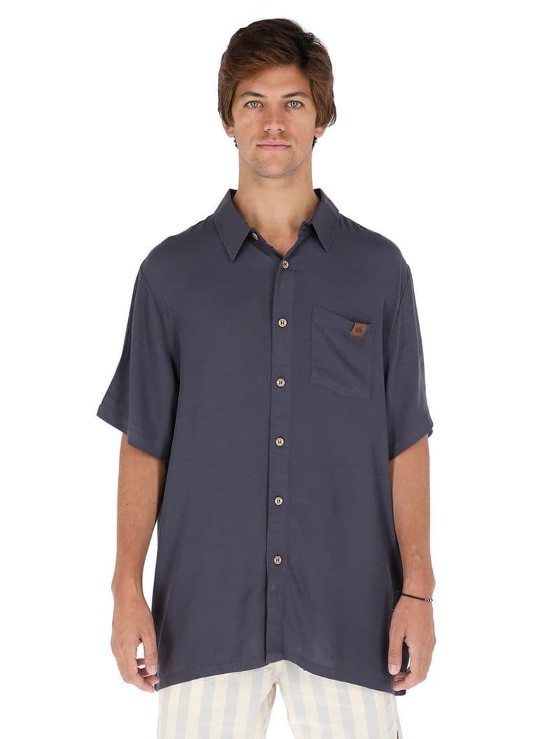 Guayabera Peteroa Hombre Buffalo Gris Oscuro XL