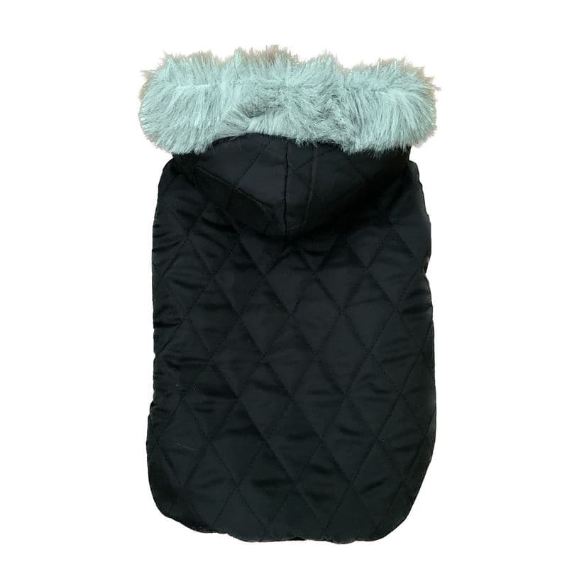 Chaqueta Gorro Piel Negra talla L Negro