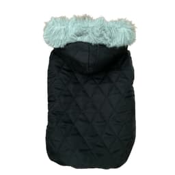 Chaqueta Gorro Piel Negra talla XL Negro