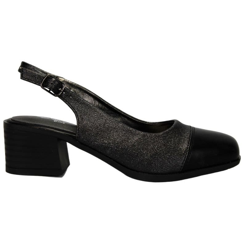 Zapato de Mujer Tacon Sofisticado Negro 13 Yassne 40