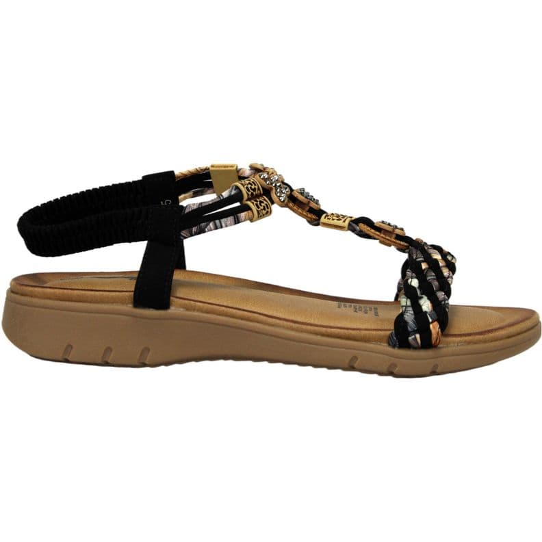 Sandalia Casual Elegante 6 Yassne Negro 37