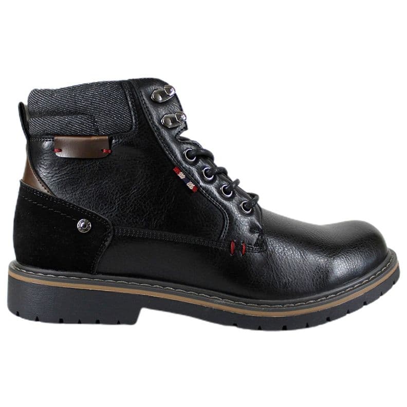 Botin Casual de Hombre con Cierre y Cordon MB57 Negro 39