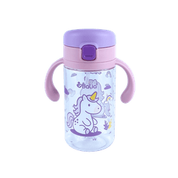 Botella antiderrame con bombilla Unicornio