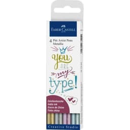 Macador Lettering Tonos Metalicos Faber-Castell x4 Colores