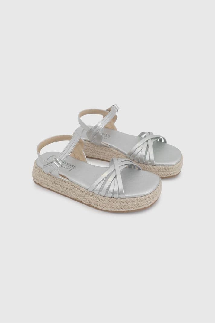Sandalia Plateada Nina 53380208V26 Plateado Metalico 28