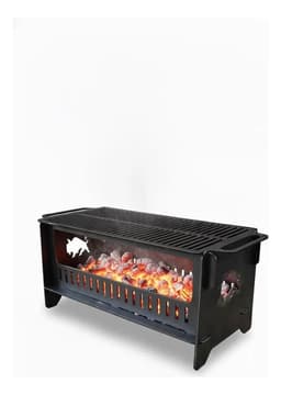 Parrilla Sobremesa A Carbon 20x30cm Brasero Carne Asada Acero