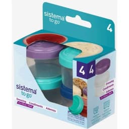 Sistema To Go - Recipientes Para Aderezos 4 Unidades Multicolor
