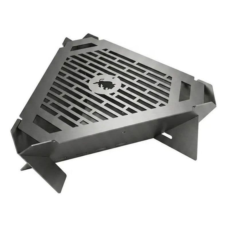 Parrilla A Carbon O Lena Fogon Triangular Multifuncional 3mm Negro