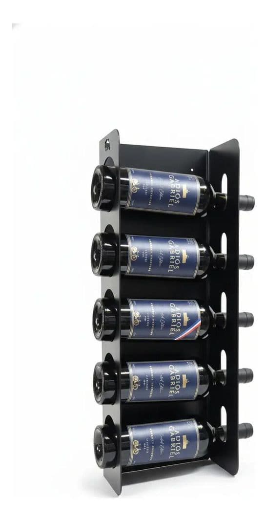 Rack Metalico Para Botellas De Vino Casa Y Quincho Negro