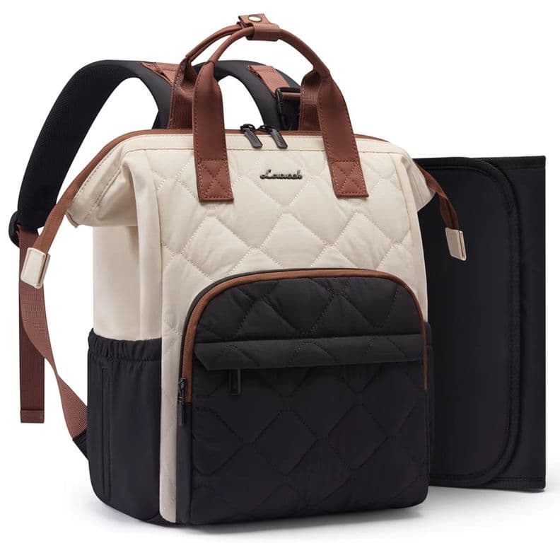 Bolso Maternal Sandra Liviano y Mini Negro