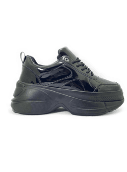 Zapatilla Plataforma Negro Charol Lula MININAS 38