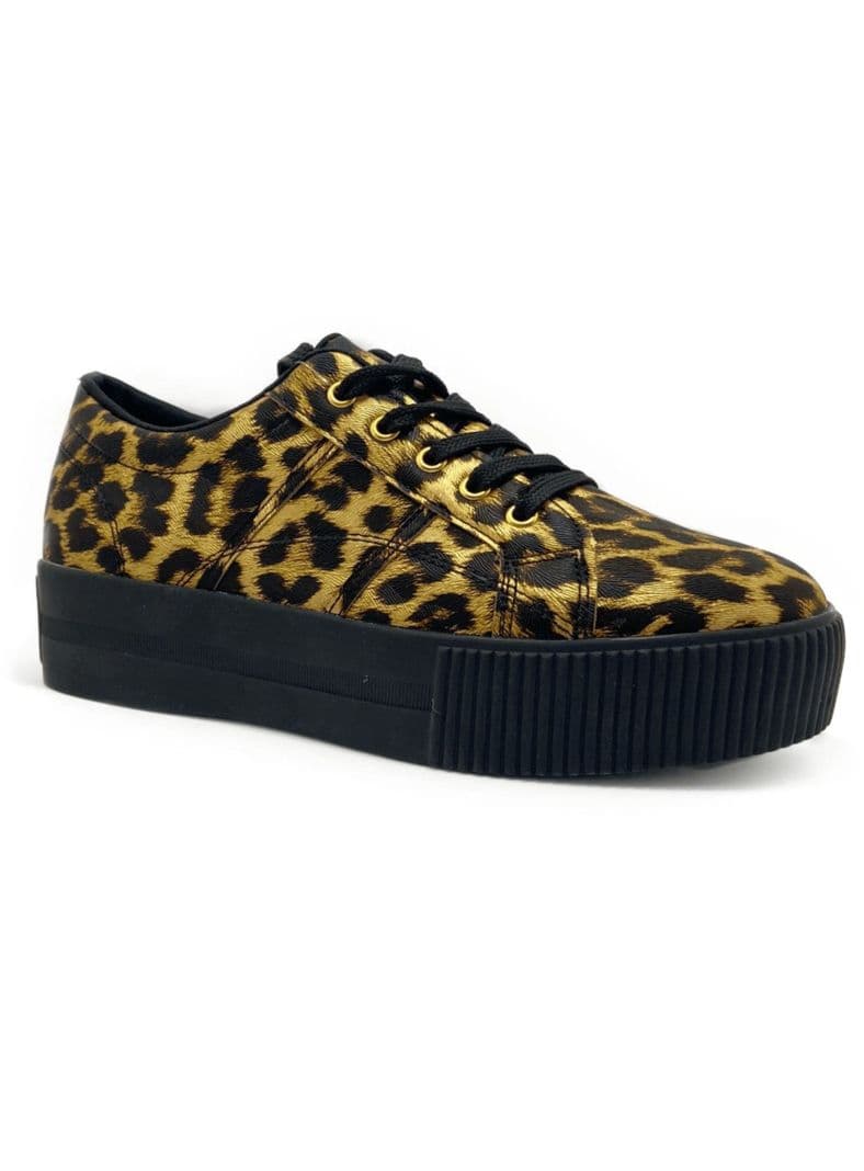 Zapatilla mujer Animal Print Plataforma Amarillo 39