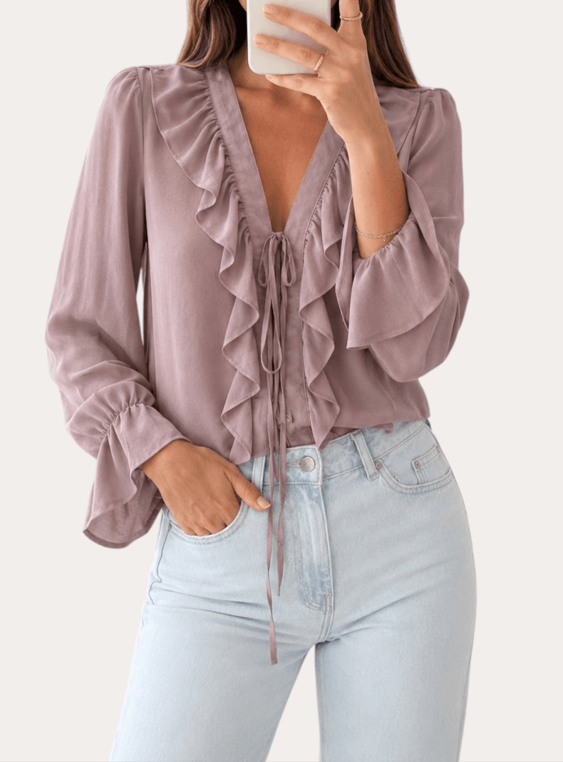 Blusa semitransparente S-M y L Rosado