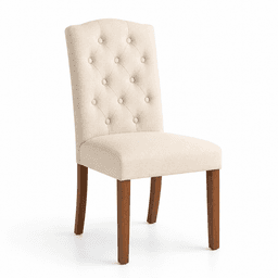 Silla de Comedor Acolchada Madera Elegance Blanco