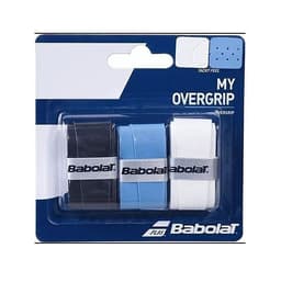 Overgrip Babolat My Overgrip Blanco/Negro/celeste X3 Tenis/Padel
