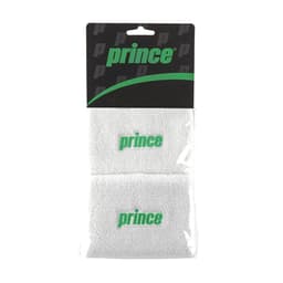 Munequera Prince Logo Blanca/Verde X2 Tenis Padel