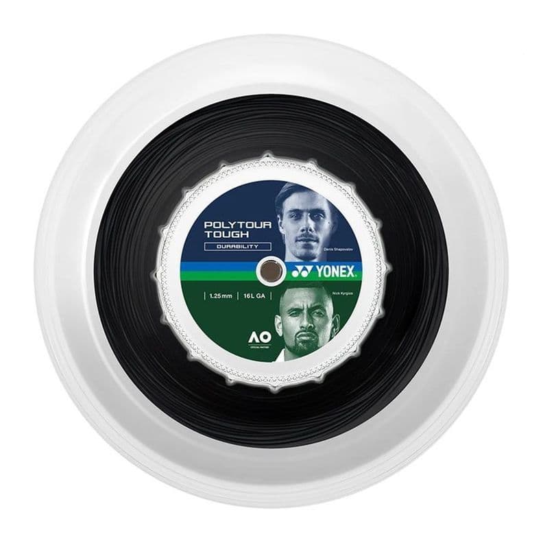 Rollo de Cuerda Yonex Poly Tour Tough Negro 1.25 - 200m