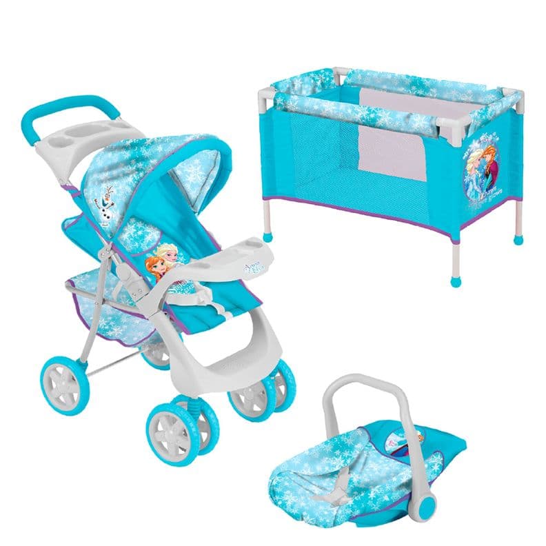 Coche Muneca/Cuna Frozen Celeste