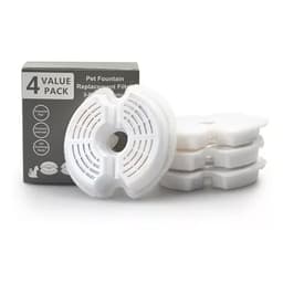Pack De 4 Filtros De Repuestos Para Fuente/ Acero Inoxidable Gris Oscuro