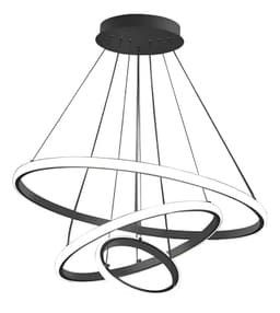 Lampara De Techo Colgante Led Diseno Moderno Triple Aro 48w