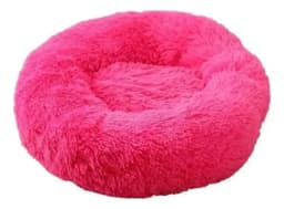 Cama Felpa Peludas De 50 Cm Para Mascotas Perros Fucsia