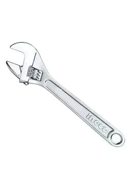 Llave Francesa Ajustable 6puLG Ingco Hadw131062 Plateado Metalico