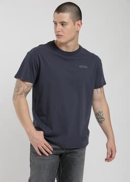 Polera Hombre Clasica Algodon Classy Azul Oscuro M