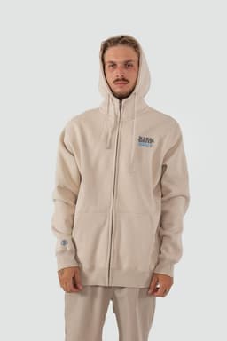 Poleron Hombre Full Zip Protect Bone Beige M