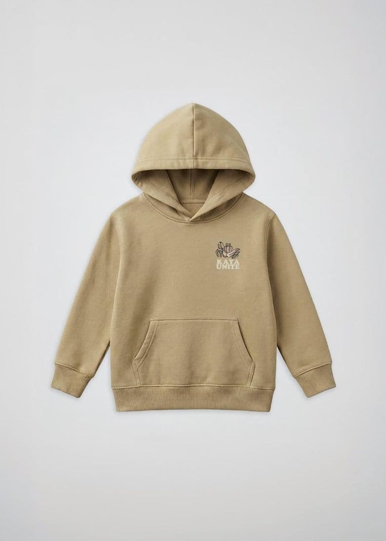 Poleron Hoodie Algodon Print Ninos Beige 3-4 anos