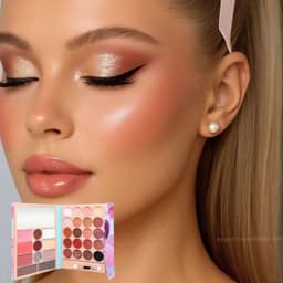Paq 12 Paletas Maquillaje Completa Definicion Brillo ALJ Blanco