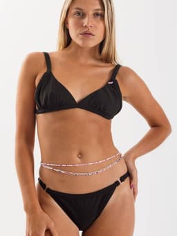 Bikini Daikiri Mujer Triangulo Ajustable Calzon Ajustable Costados Negro Filtro UV50+ L