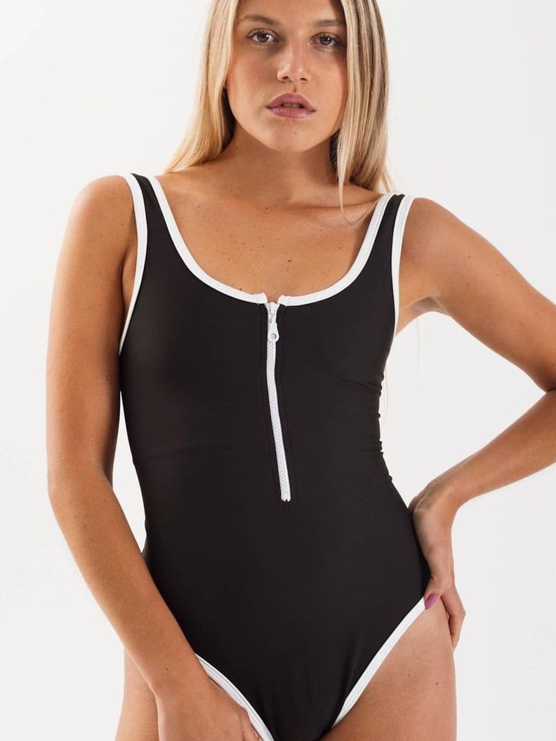 Traje de Bano Daikiri Mujer Cierre Delantero Negro Filtro UV50+ S