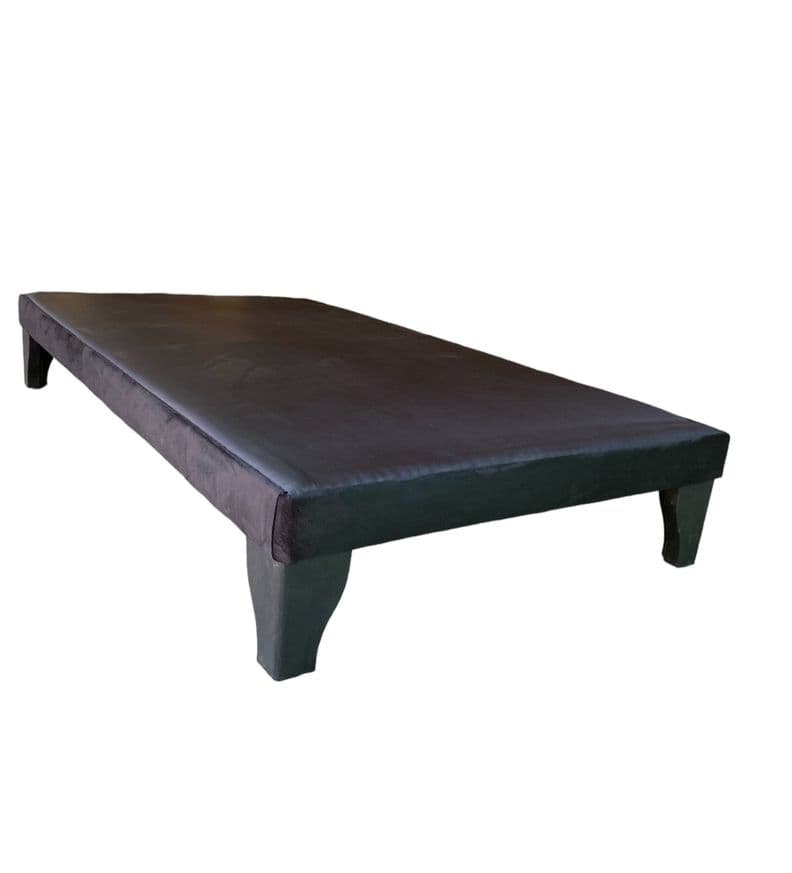 Base de Cama Europea 1.5 Plazas Felpa Negro