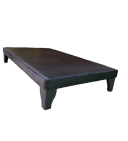 Base de Cama Europea 1.5 Plazas Felpa Negro