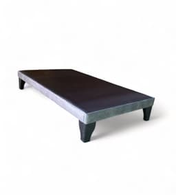 Base de Cama Europea 1.5 Plazas Felpa Gris