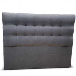 Respaldo De Cama King Valencia Tela Gris Oscuro