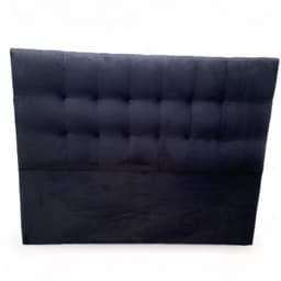 Respaldo De Cama King Valencia Felpa Negro