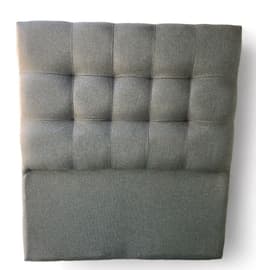 Respaldo De Cama 1.5 Plaza Valencia Tela Gris Oscuro