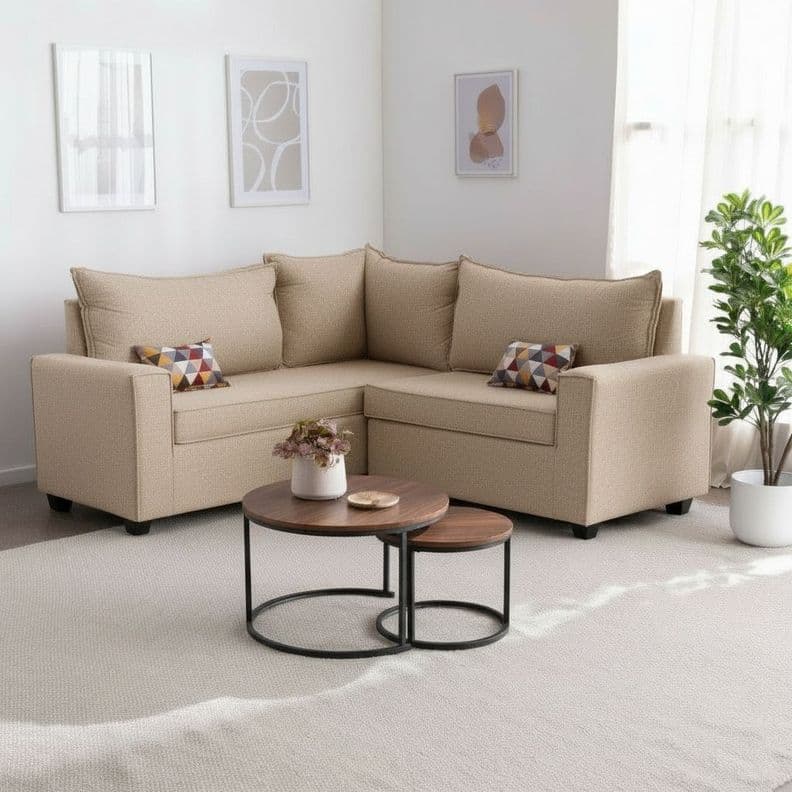 Seccional Tulum 5 cuerpos tela Beige