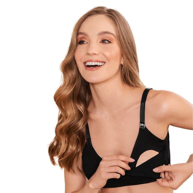 SOSTEN MATERNO CON COPA PREHORMADA EN TELA Negro 38B