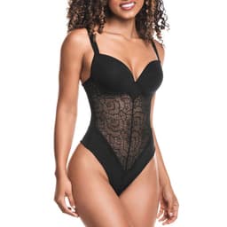 BODY EN ENCAJE DELANTERO Y ESPALDA Negro 38B