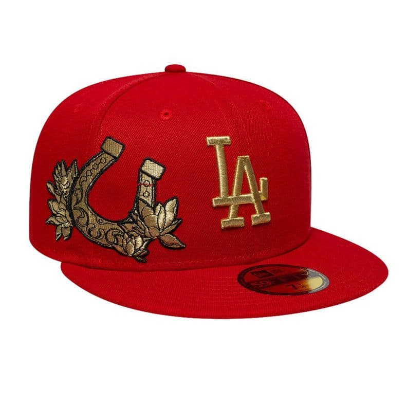 Gorra 59Fifty MLB Los Angeles Dodgers Chinese New Year Rojo - 60853289 7 3/4