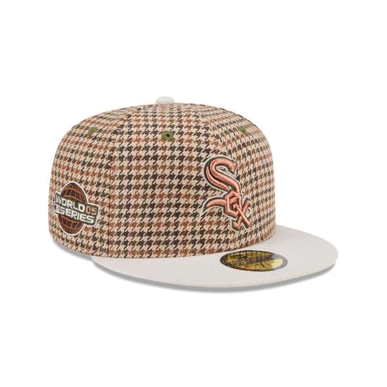 Gorra 59Fifty Chicago White Sox MLB Houndstooh Open Brown - 60573416 Beige 7 3/8