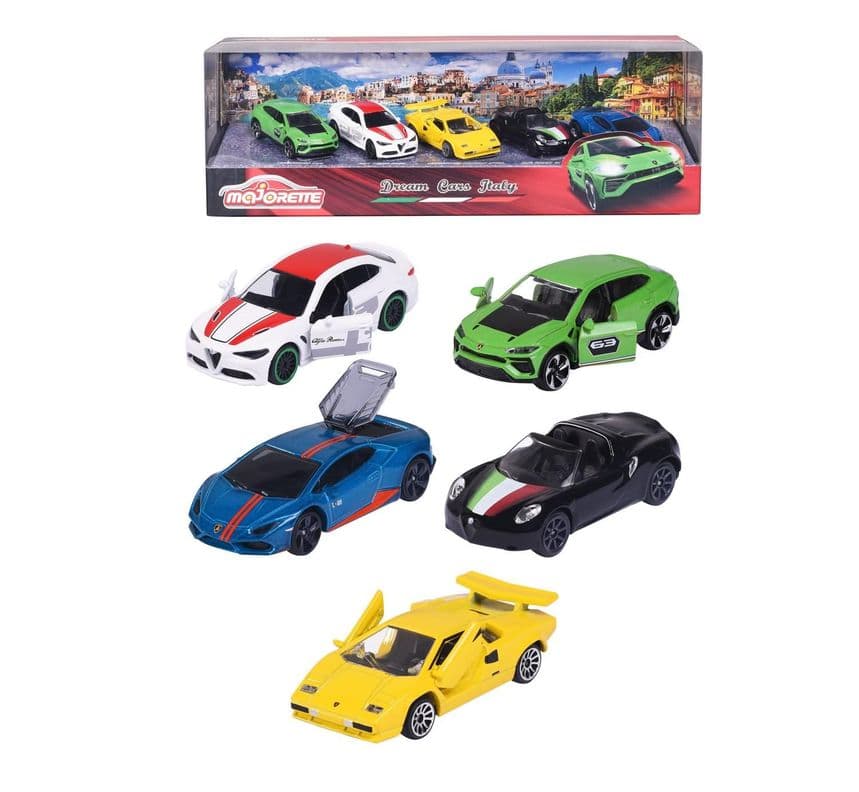 Set 5 Autos Coleccion Dream Cars Italy Majorette