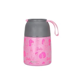 Termo Comida Barbie & Friends + Cuchara 450ml Acero Inox UMA Rosado