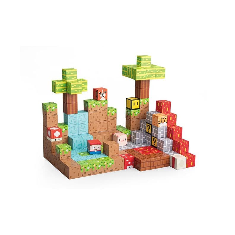 Juego Bloques Magneticos 146pcs MineBlocks Mapa Bandu