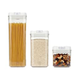 Set de 3 Contenedores Hermeticos Plastico Simplit Blanco