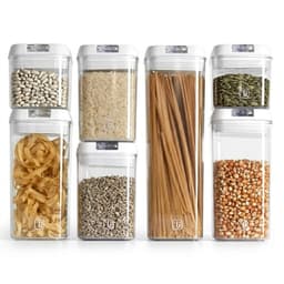 Set de 7 Contenedores Hermeticos Plastico Simplit Blanco